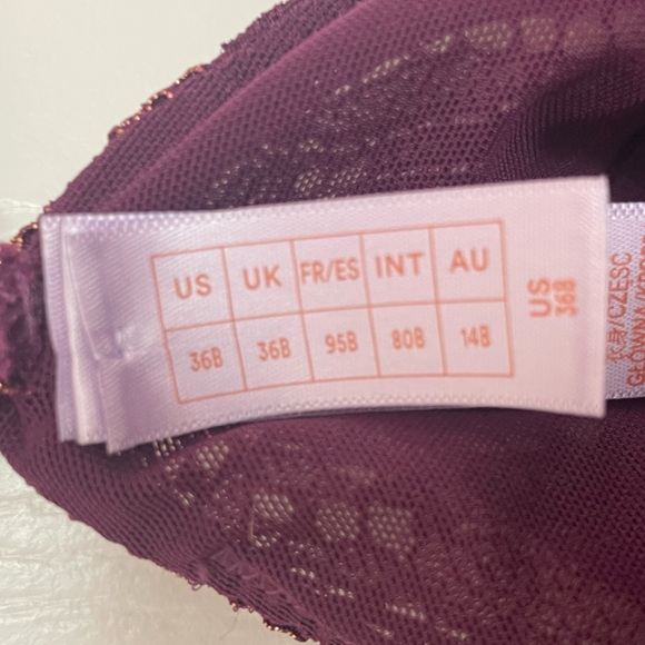 FENTY Romantic Corded Lace Push-Up Bra- 36B - Picture 3 of 4